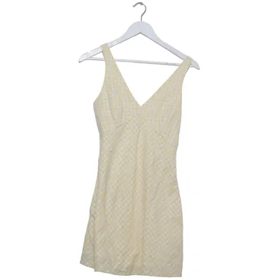 Jurk (Geel, Wit) van Abercrombie & Fitch Elastaan, Polyester