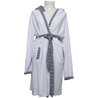 Bathrobe (White, Black) from Vossen Cotton, Polyester