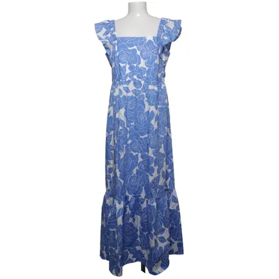Maxi dress (Blue, White) from London Times Cotton, Elastane, Polyester