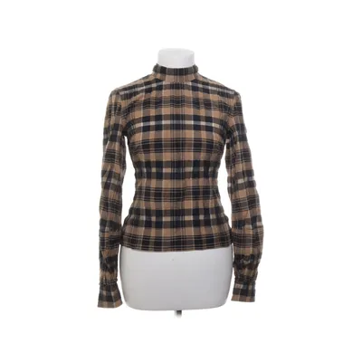 Blouse (Brown, Black, White) from Ganni Cotton, Polyamide, Polyester