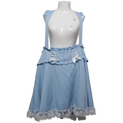 Jupe salopette (Bleu, Blanc) de Romwe