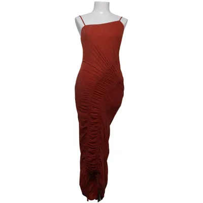 Robe de cocktail (Rouge) de Rare London Élasthane, Fibre métallique, Polyamide, Polyester