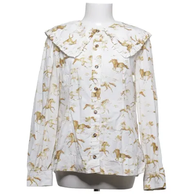 Skjorta (Vit, Brun, Flerfärgad) från Ganni Ekologisk bomull