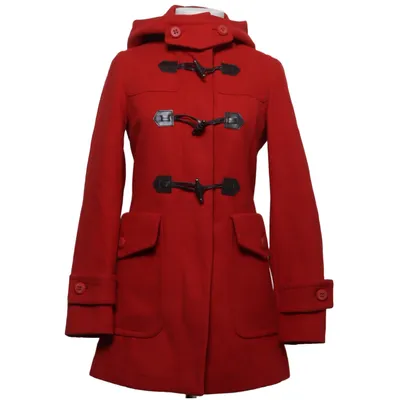 Dufflecoat (Rød) fra Benetton Polyester, Viscose, Uld