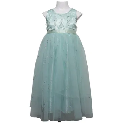 Blomsterpigekjole (Grøn) fra Souza! Polyester