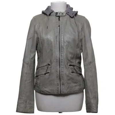 Veste en cuir (Gris) de Oakwood Coton, Cuir, Polyester