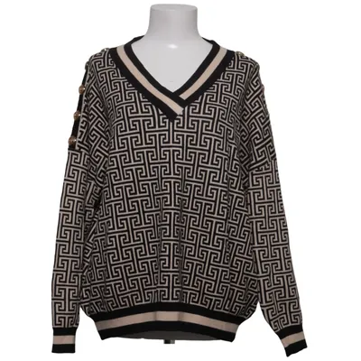 Trui (Zwart, Beige) van Moewy Polyester, Viscose