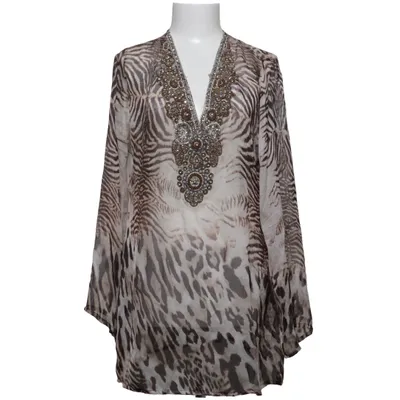 Tunic (Beige, Brown) from Malvin Silk
