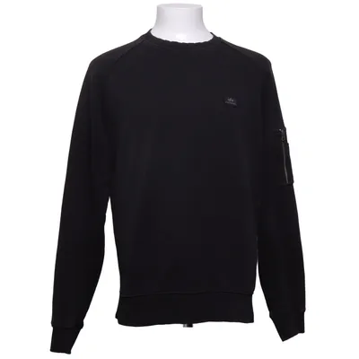 Collegetröja (Svart) från Alpha Industries Bomull, Polyester
