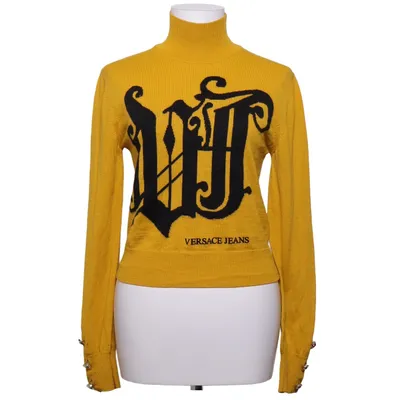 Polotröja (Gul, Svart) från Versace Jeans Akryl, Ull