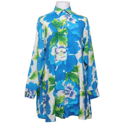 Robe chemise (Bleu, Vert, Blanc) de Kenzo Jungle Coton, Viscose