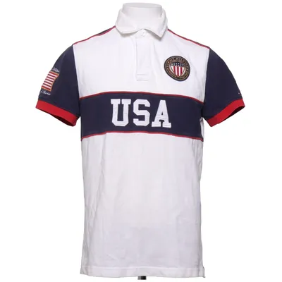Pikétröja (Vit, Blå, Röd) från Tommy Hilfiger Bomull