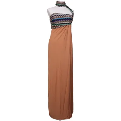 Maxi dress (Beige, Multicolored) from Missoni Elastane, Silk, Viscose