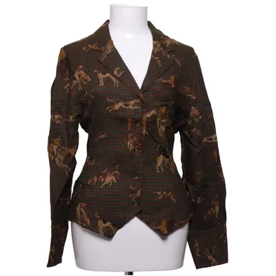 Blus (Grön, Flerfärgad) från Jil Sander Silke, Ull