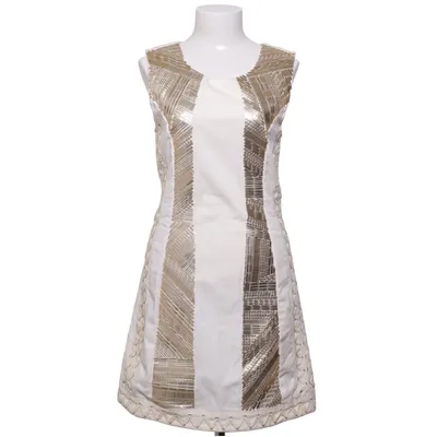 Dress (White, Gold) from Pierre Balmain Cotton, Elastane, Nylon