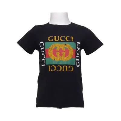 T-shirt (Sort, Flerfarvet) fra Gucci Bomuld