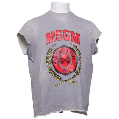 T-shirt (Gris, Rouge, Jaune) de MSGM Coton, Viscose