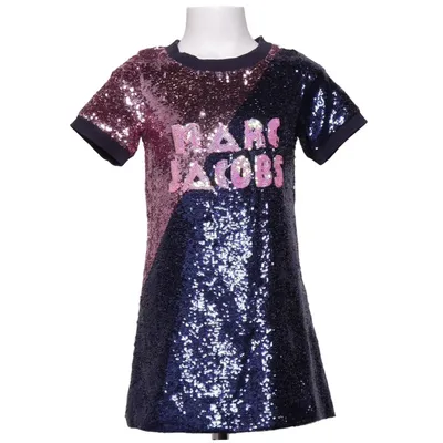 Klänning (Blå, Roséguldfärgad) från Little Marc Jacobs Bomull, Elastan, Polyester