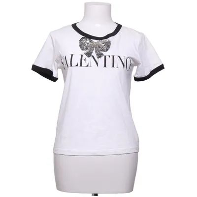 T-shirt (Blanc, Noir) de Valentino Coton, Polyester