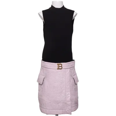 Robe (Rose, Noir) de Balmain Coton, Polyester, Polyuréthane, Laine