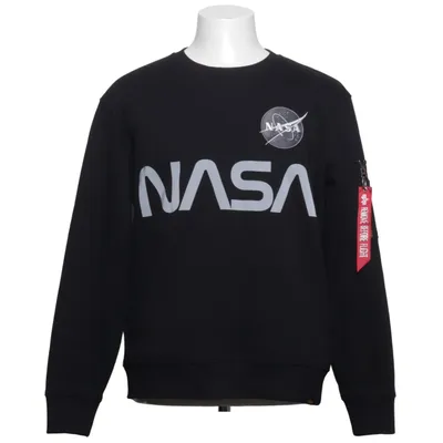 Collegetröja (Svart) från Alpha Industries Bomull, Polyester