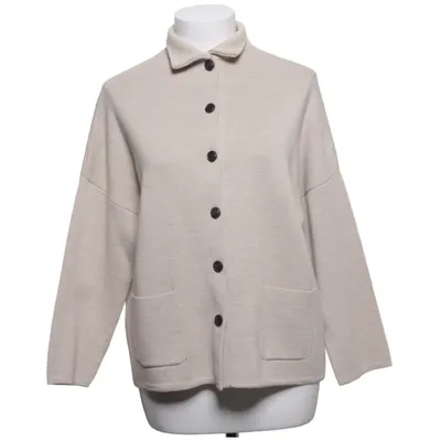 Cardigan (Beige) de Sibin/Linnebjerg Acrylique, Laine de mouton