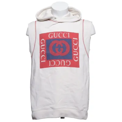 Short sleeve hoodie (Beige, Red, Blue) from Gucci Cotton