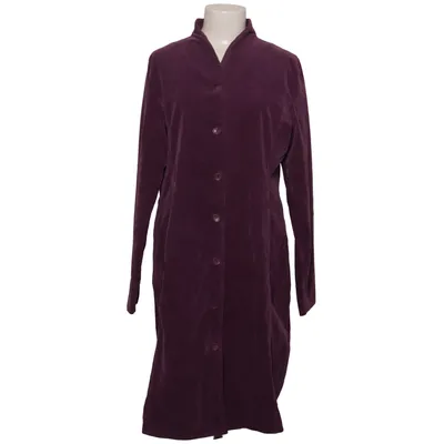Coat (Purple) from Vetono Cotton, Elastane, Viscose