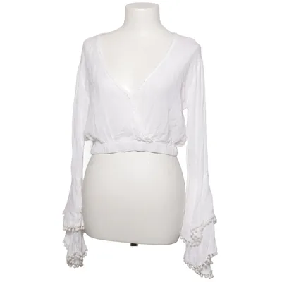 Wrap top (White) from Missguided Petite Viscose