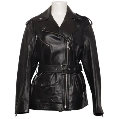 Bikerjacke (Schwarz) von Karl Lagerfeld Leder