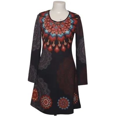 Dress (Black, Multicolored) from 101 Idees Elastane, Polyester