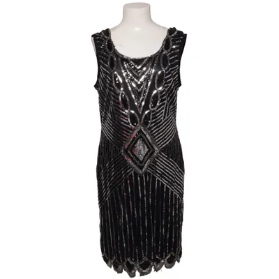 Cocktailklänning (Svart, Silverfärgad) Bomull