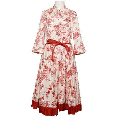 Skjortklänning (Vit, Röd) från Massimo Dutti Woman Bomull