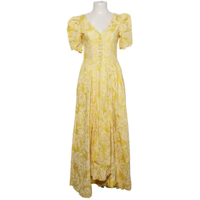 Robe chemise (Jaune, Blanc) de Laura Ashley Acétate, Coton, Polyamide