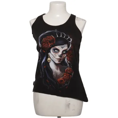 Top (Black, Multicolored) from Spiral Cotton