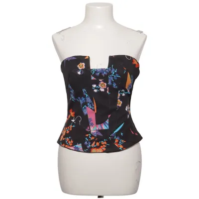 Corset (Black, Multicolored) from Versace for H&M Elastane, Polyester, Silk