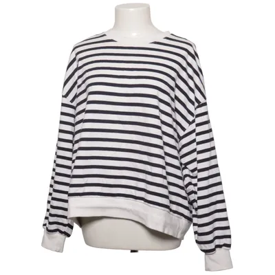 Sweatshirt (Blue, White) from H&M Basic Cotton, Polyester