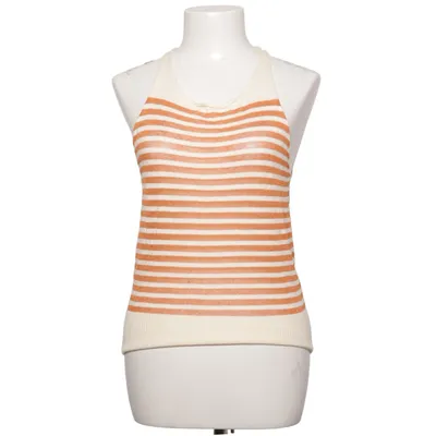 Halterneck top (Hvid, Orange) fra Santini Polyamid, Polyester, Viscose