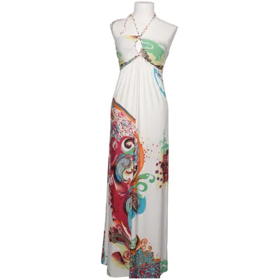 Dress (White, Multicolored) from F&Girl Elastane, Polyester
