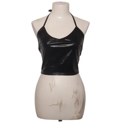 Halternecktopp (Svart) Elastan, Polyester