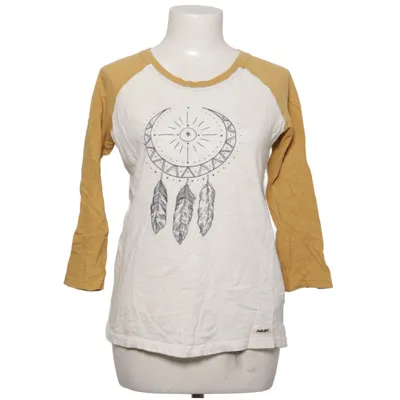 Baseball T-shirt (White, Brown) from Double Agent Cotton