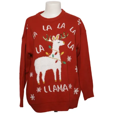 Weihnachtspullover (Rot, Weiß, Mehrfarbig) von Primark Acryl, Polyester