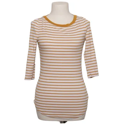 Langarmshirt (Weiß, Gelb) von Arabella & Addison Baumwolle, Elasthan, Modal