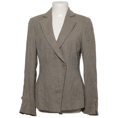 Kavaj (Brun, Beige) från Armani Collezioni Linne, Polyamid, Polyester, Silke, Ull