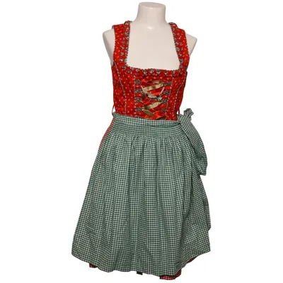 Dirndl (Rood, Groen, Wit) van Almenrausch Katoen, Polyester