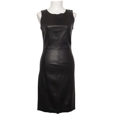 Læderkjole (Sort) fra Mango Suit Bomuld, Elastan, Læder