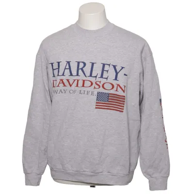 Collegetröja (Grå, Röd, Blå) från Harley Davidson