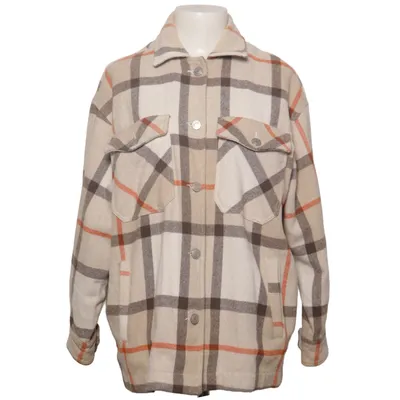 Överskjorta (Beige, Brun, Orange) från Dilvin Woman Akryl, Polyester, Ull