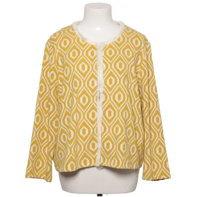 Cardigan (Yellow, White) from More & More Elastane, Polyester, Viscose