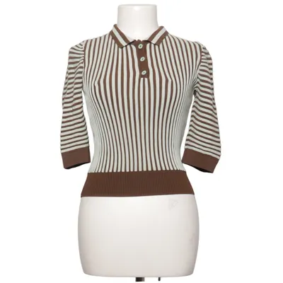 Haut (Marron, Bleu) de Zara Polyamide, Viscose